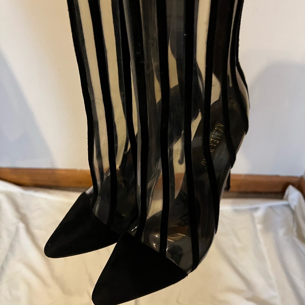 Azalea Wang Suede Stripe Boot Akira Brand Boot